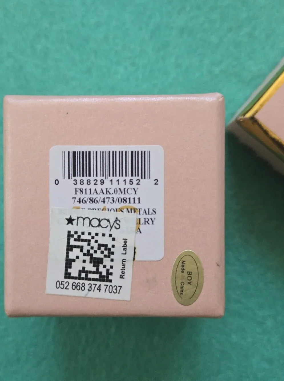 Children's 14K Gold Cross Pendant Necklace in Pink Box-MACY'S